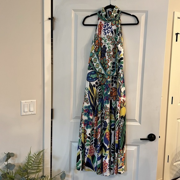 WAYWARD FANCIES Floral print crepe halter style dress Size 8/M - Picture 4 of 16